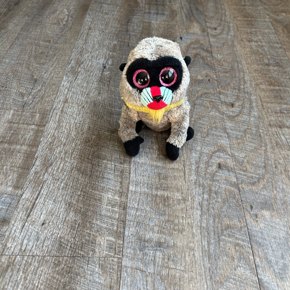 TY Beanie Boo  Wasabi the Baboon Beige with Colorful Face - Kids Toy